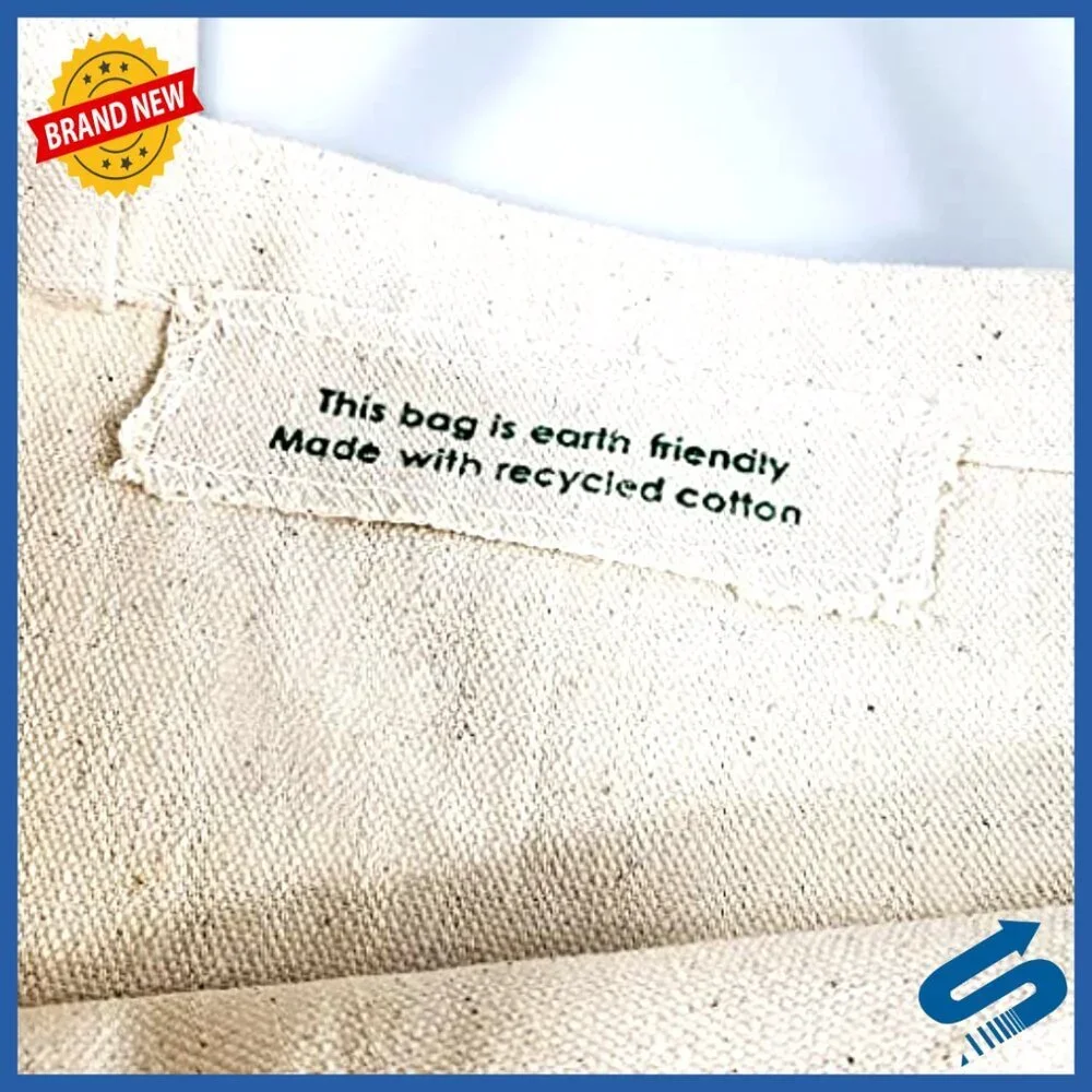 Heavy Duty Recycled Canvas Tote Bags Bulk Pack Eco Friendly Reusable